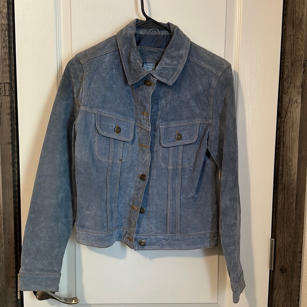 Ladies small suede denim jacket